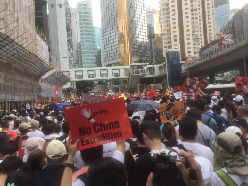 march against extradition law hong kong