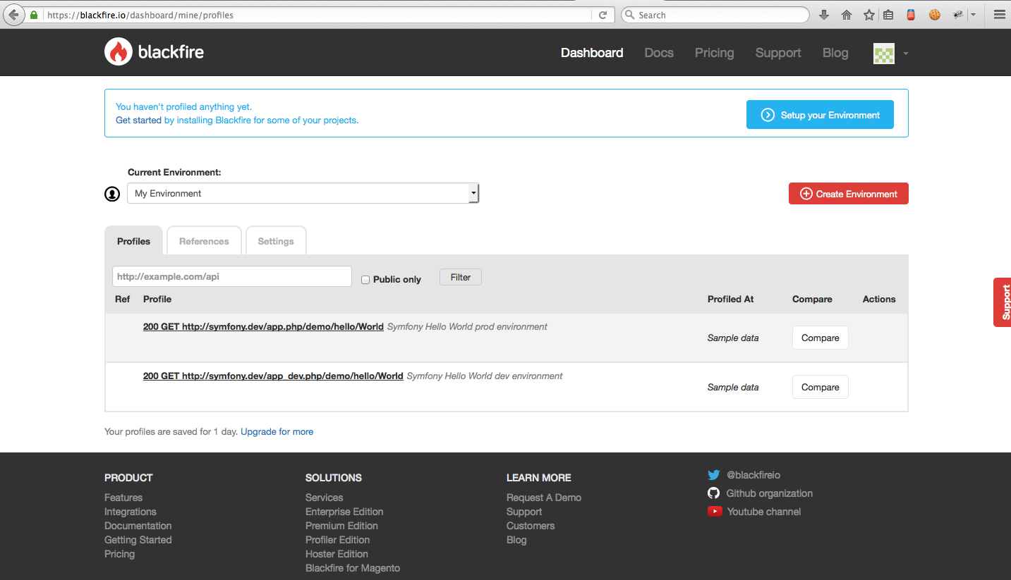 Blackfire PHP profiling - Not Working