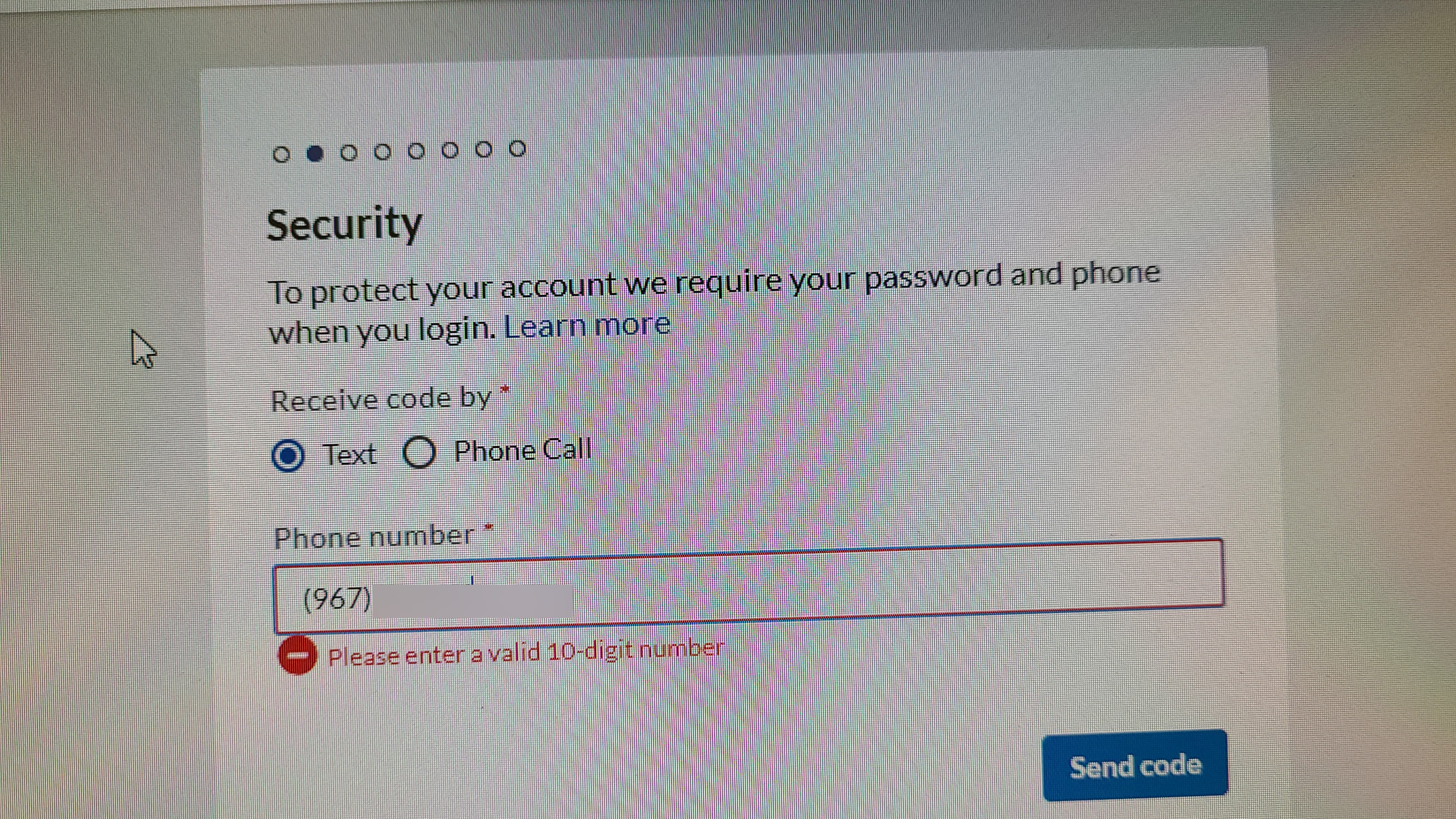 bill.com requires US telephone number to sign up